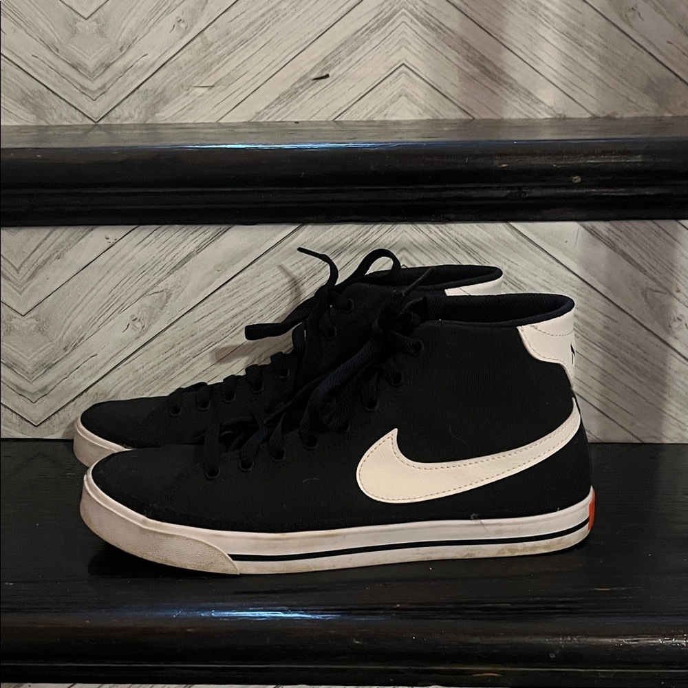 Nike Black and White High-Top Sneakers